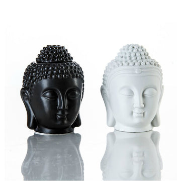 Buddha Head Statue Oil Burner Translucent Ceramic Aromatherapy Diffusers Home Decor