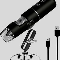 Wireless Digital Microscope, WiFi Microscope 2.0 MP 50X to 1000X WiFi Handheld Zoom Magnification Camera Magnifier 1080P 8 LED Compatible with Android and iOS Smartphone or Tablet, Windows