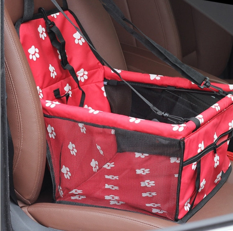 Pet Car Booster Seat Travel Carrier Cage, Oxford Breathable Folding Soft Washable Travel Bags for Dogs Cats or Other Small Pet