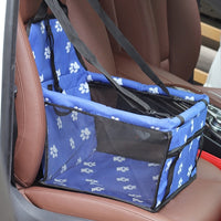 Pet Car Booster Seat Travel Carrier Cage, Oxford Breathable Folding Soft Washable Travel Bags for Dogs Cats or Other Small Pet