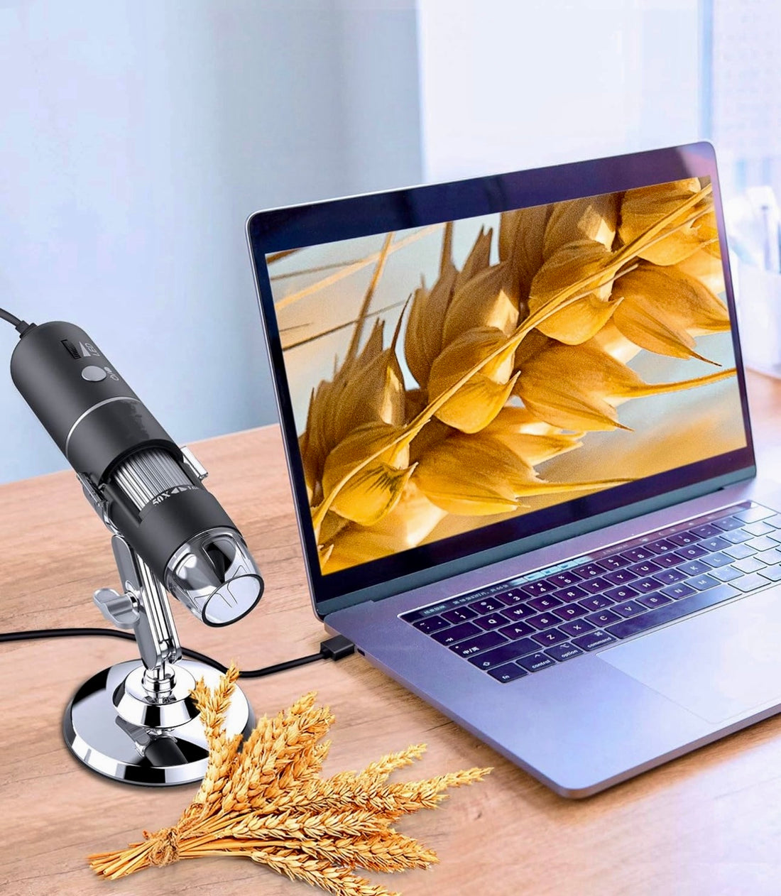 Wireless Digital Microscope, WiFi Microscope 2.0 MP 50X to 1000X WiFi Handheld Zoom Magnification Camera Magnifier 1080P 8 LED Compatible with Android and iOS Smartphone or Tablet, Windows