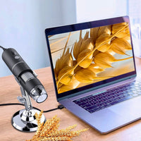 Wireless Digital Microscope, WiFi Microscope 2.0 MP 50X to 1000X WiFi Handheld Zoom Magnification Camera Magnifier 1080P 8 LED Compatible with Android and iOS Smartphone or Tablet, Windows