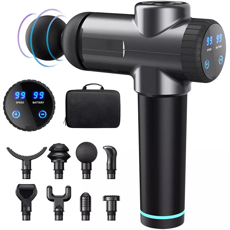 Massage Gun, Massage Gun with 99 Speeds, 10 mm Deep Muscle Massager, Electric Hand Massager with 6 Massage Heads and LED Touchscreen for Muscle Relaxation Google