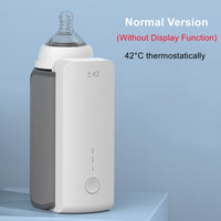 Portable Wireless Baby Bottle Warmer Rechargeable USB Milk Warmer with Temperature Control