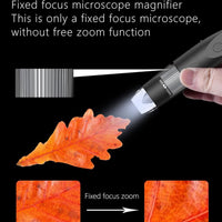 Wireless Digital Microscope, WiFi Microscope 2.0 MP 50X to 1000X WiFi Handheld Zoom Magnification Camera Magnifier 1080P 8 LED Compatible with Android and iOS Smartphone or Tablet, Windows