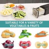 Electric French Fry Cutter, French fry cutter stainless steel with 1/2 & 3/8 Inch blade, french fries cutter for Restaurants & Home Kitchen,use for Potatoes Carrots Cucumbers