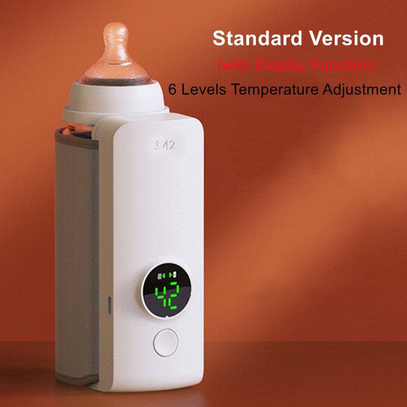 Portable Wireless Baby Bottle Warmer Rechargeable USB Milk Warmer with Temperature Control